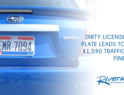 Dirty License Plate Leads to $1,590 Traffic Fine